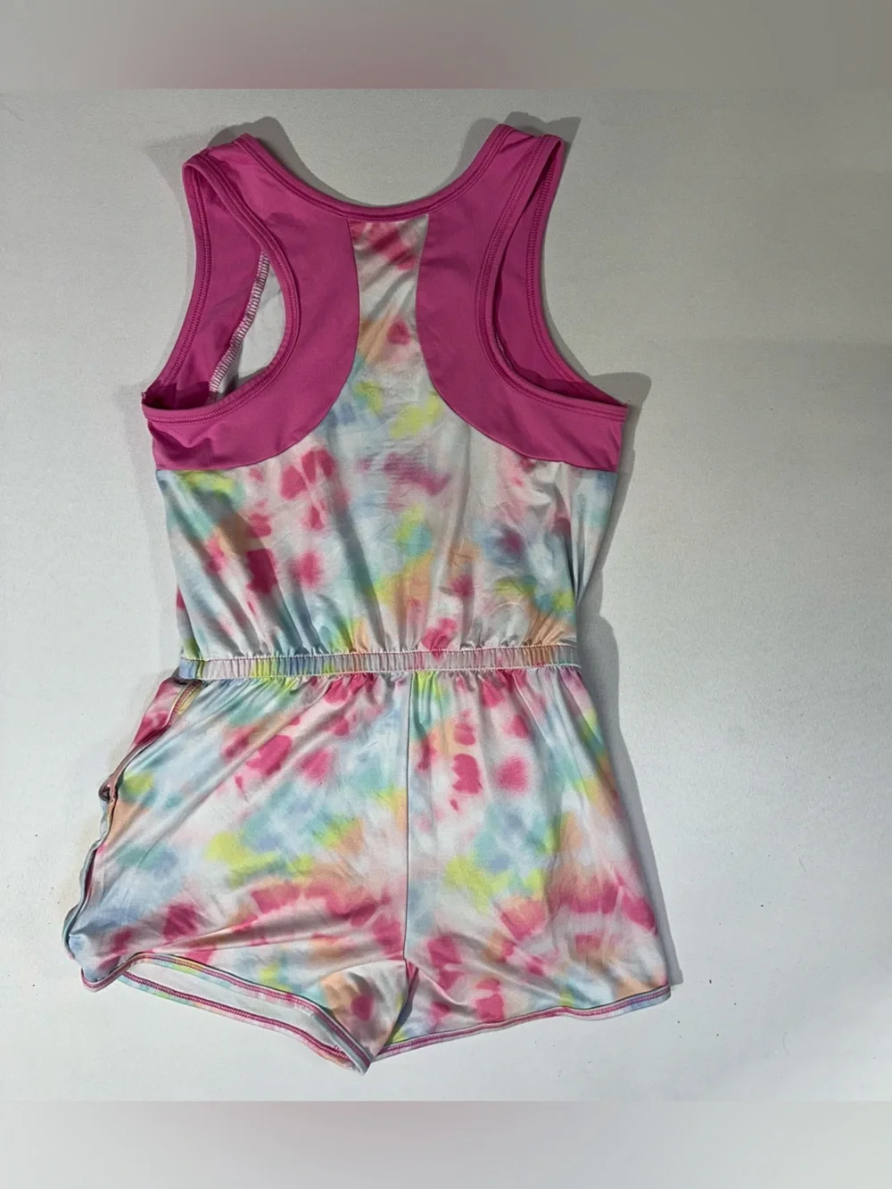 Jumping Beans Girls Size 8 Tie Dye Active Romper Pink Athletic